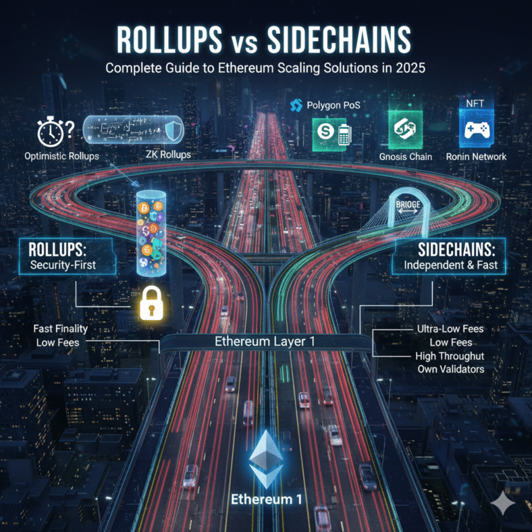 Rollups vs Sidechains: Complete Guide to Ethereum Scaling Solutions in 2025