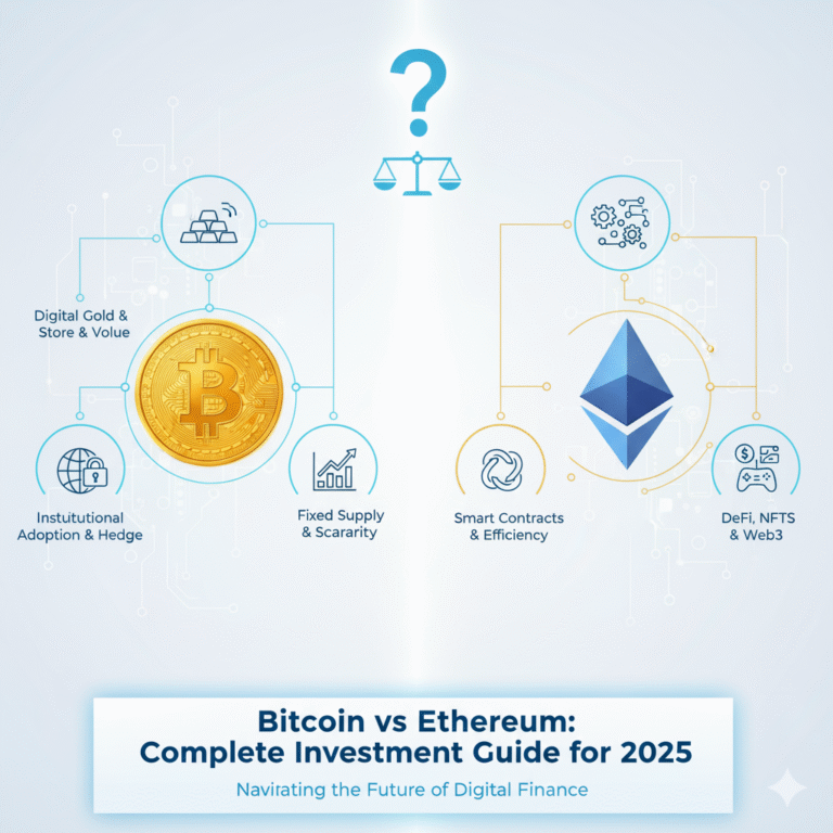 Bitcoin vs Ethereum: Complete Investment Guide for 2025