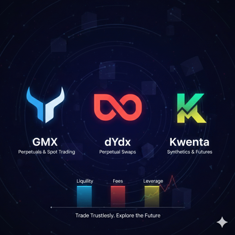 Decentralized Derivatives: GMX vs dYdX vs Kwenta – A Comprehensive Comparison