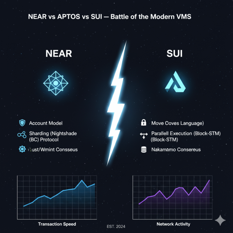 NEAR vs Aptos vs Sui — Battle of the Modern VMs